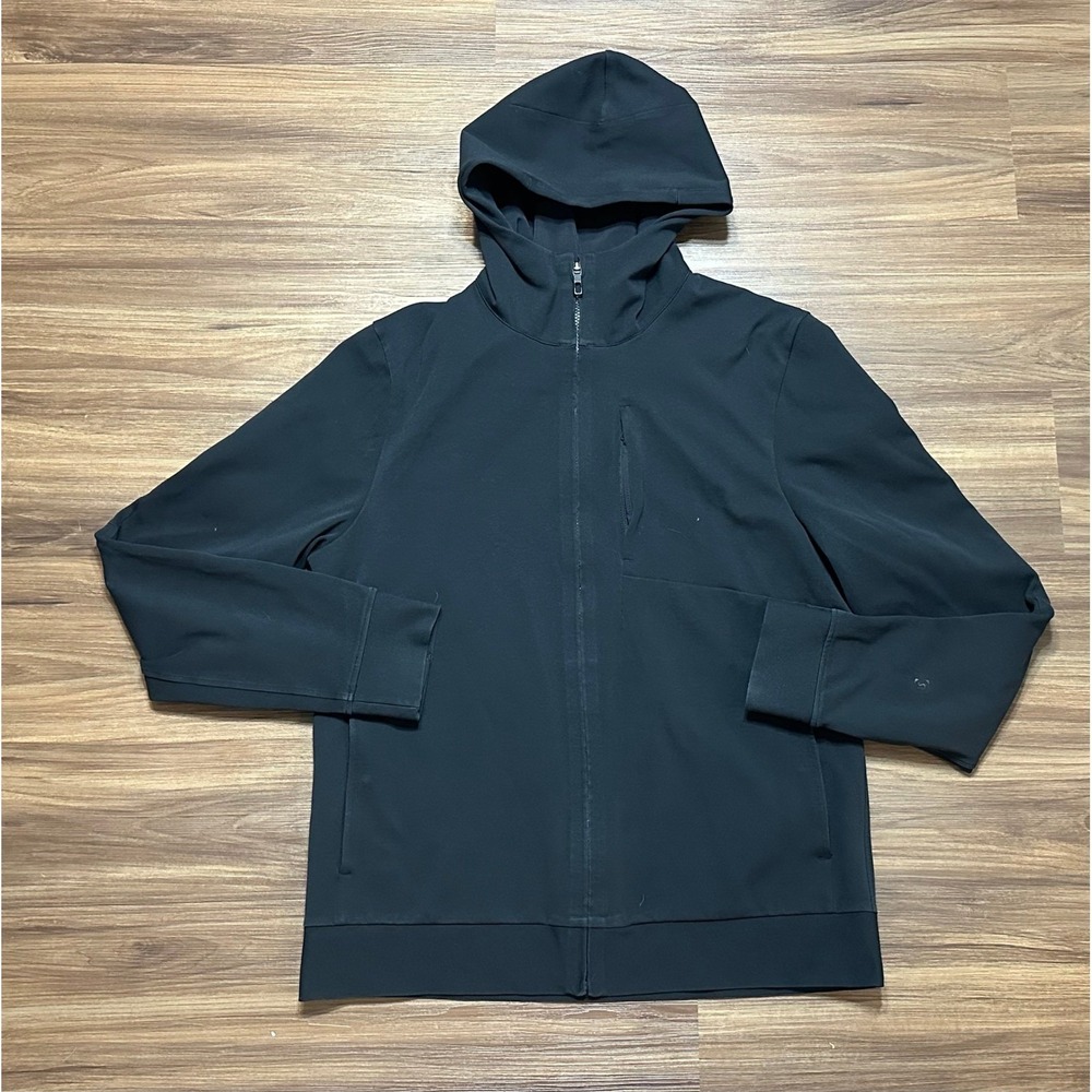 Lululemon Sojourn Performance Jacket Black Full Zip Hoodie LM4671S Sz L
